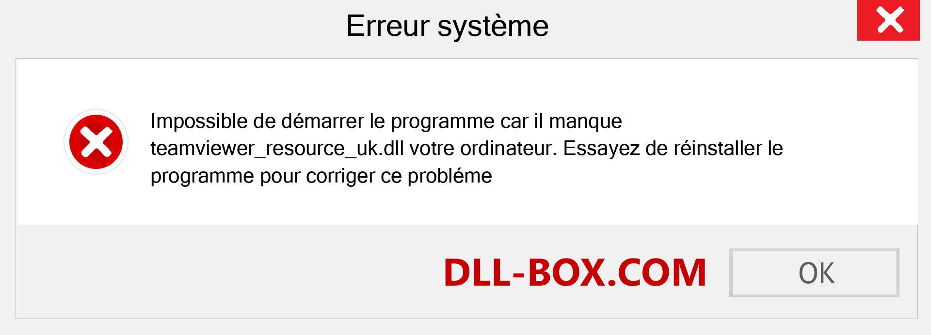 Le fichier teamviewer_resource_uk.dll est manquant ?. Télécharger pour Windows 7, 8, 10 - Correction de l'erreur manquante teamviewer_resource_uk dll sur Windows, photos, images